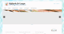 Desktop Screenshot of highlandsartleague.org