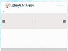 Tablet Screenshot of highlandsartleague.org